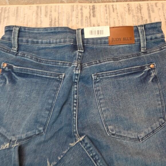 Judy Blue Women’s Curvy Mid Rise Tummy Control Blue Flared Jeans Sz 16W - Picture 7 of 13
